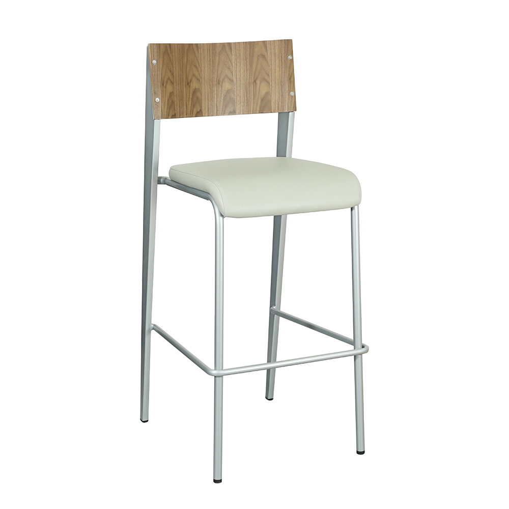 Grey Color Bar Stool Chair
